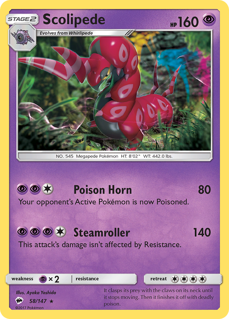 Burning Shadows Scolipede #58/147
